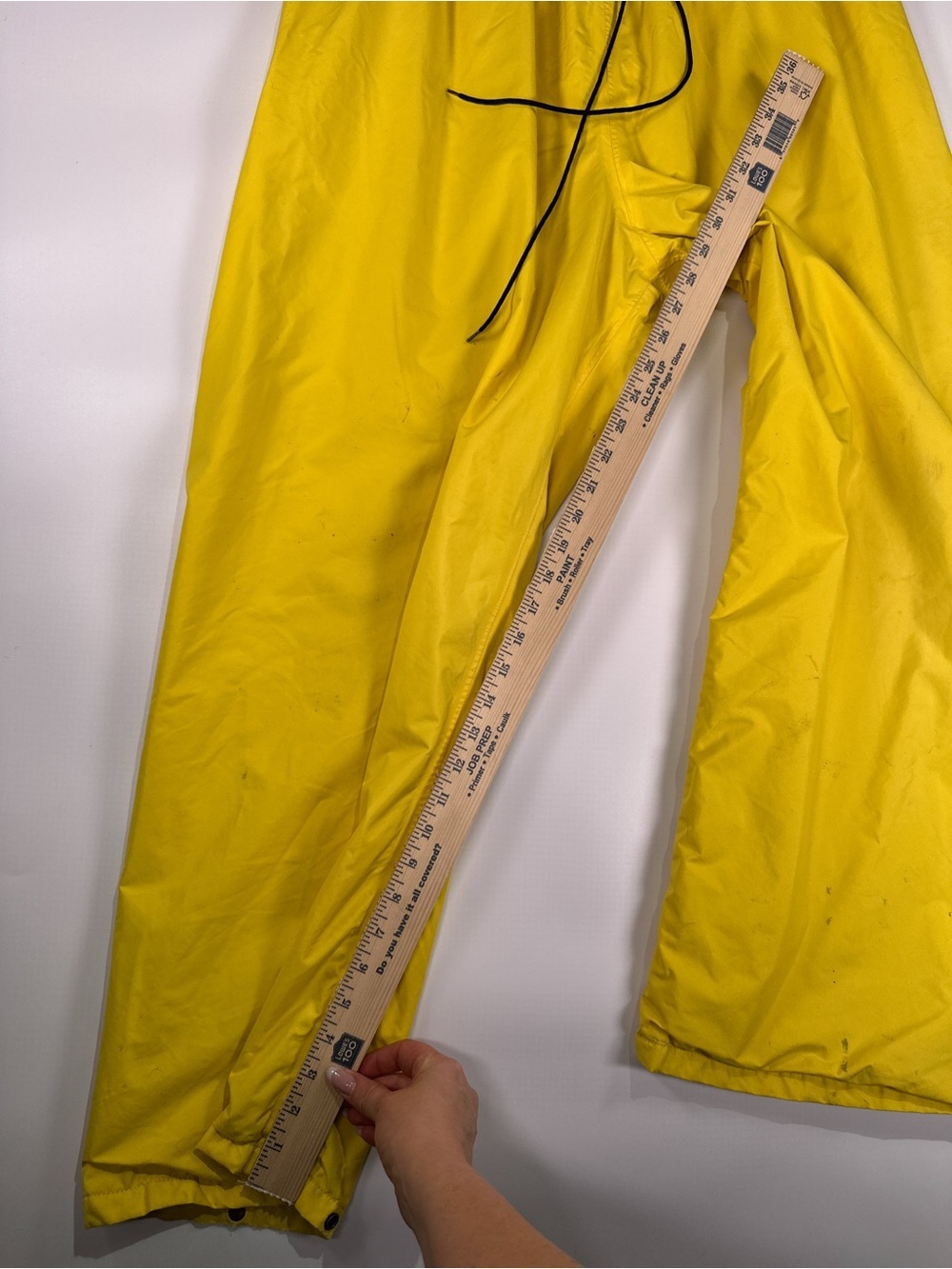 Walls Rain Pants Water-Pruf Vintage Drawstring Nylon Yellow XL - Picture 14 of 16